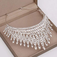 KODENG Trendy Silver Color Rhinestone Crystal Queen Big Crown Bridal Wedding Tiara Women Beauty pageant Bridal Hair Accessories Jewelry