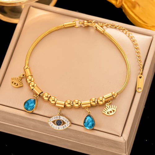 Stylish Gold Evil Eye Bracelet