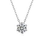 Solitaire Sterling Silver Necklace