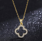 Gold Lucky Leaf Sterling Silver Necklace