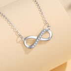 Stylish Sterling Silver Infinity Necklace
