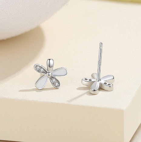 Flower Sterling Silver Stud Earring