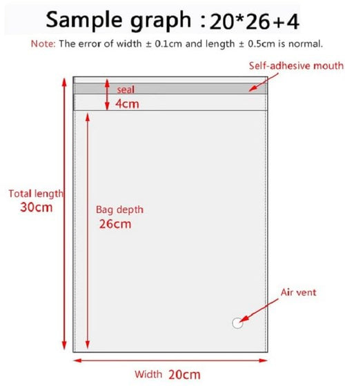 Clear Self-Adhesive Plastic Book Covers, , Pack of 100 : C5:180+{230+40}MM Transparent Protective School Book Wrapping Film