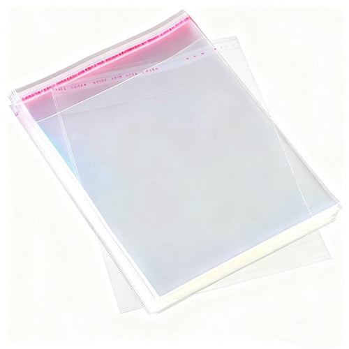 Clear Self-Adhesive Plastic Book Covers, , Pack of 100 : C5:180+{230+40}MM Transparent Protective School Book Wrapping Film