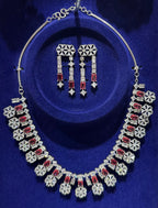 Silver Red Diamond set