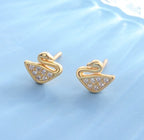 Sterling Silver Swan Stud Earring