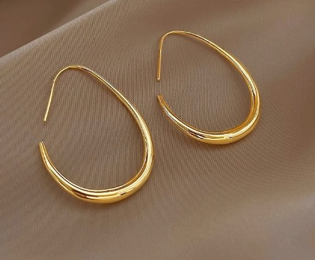 Thin Gold Open Hoop Earrings