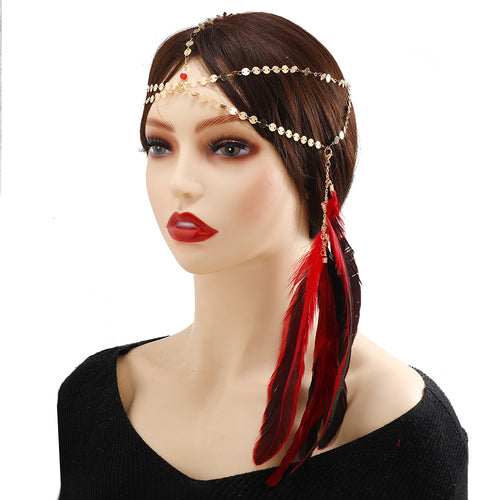 Red Feather Headchain