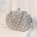 Diamond Flower Clutch Bag