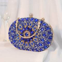 Diamond Flower Clutch Bag