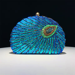 Shimmering Leaf Clutch Bag