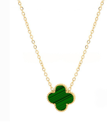 Green Lucky Leaf Necklace