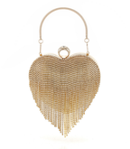 Gold Heart Clutch Bag